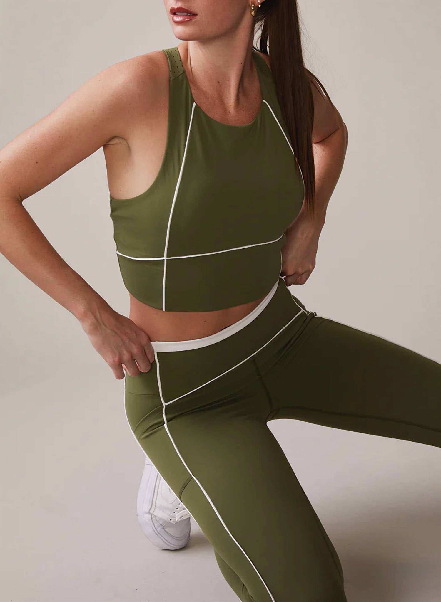 Thrive Societe - High Neck Piped Bra