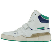 ISABEL MARANT Men's Trash Sneakers in white blue green - men's sneaker - detail view