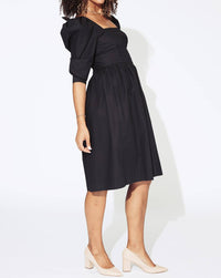 Ganni - Cotton Poplin Open Neck Smock Dress