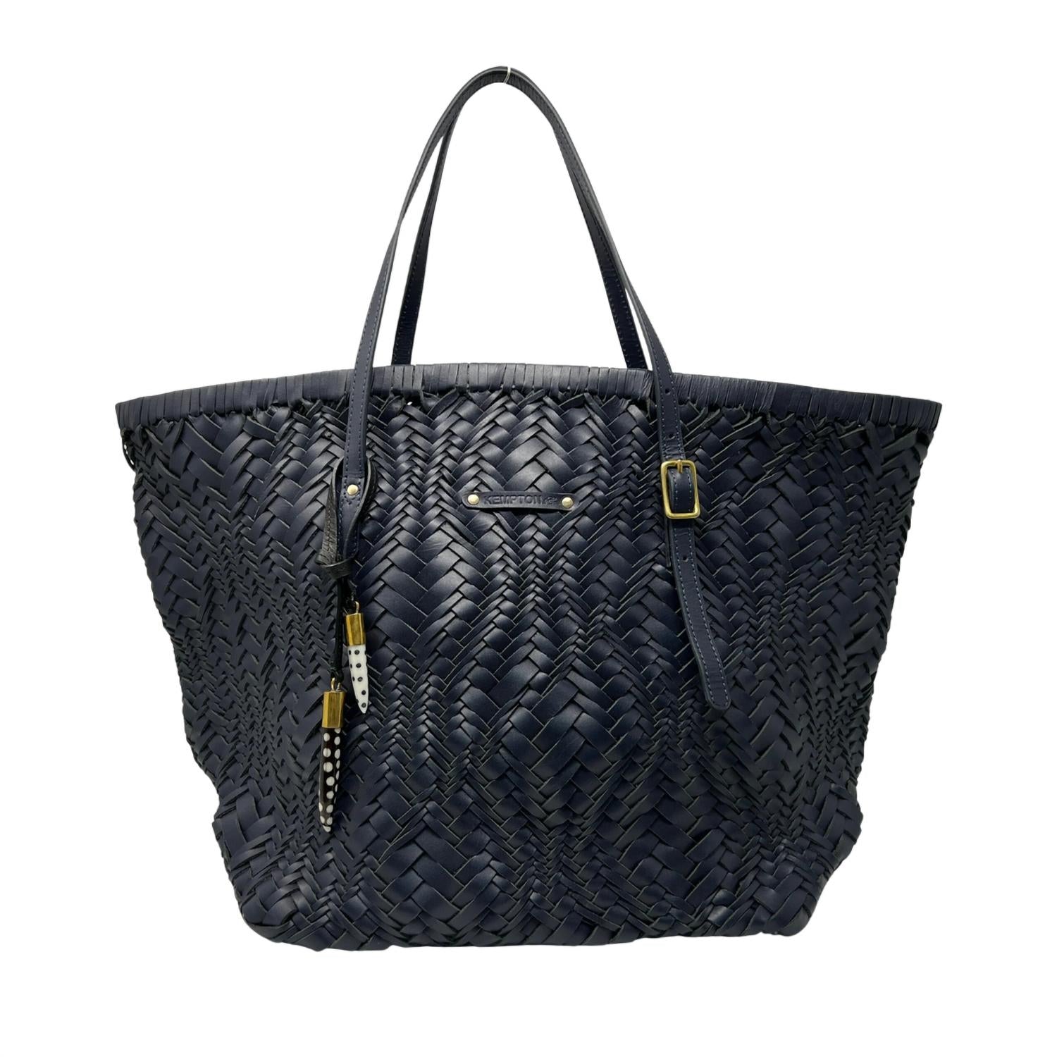 Kempton & Co. - Vari Distressed Weave Leather Tote