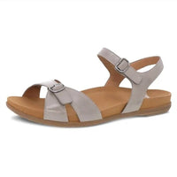 dansko Women's Judith Calf Sandal in stone - women's sandal