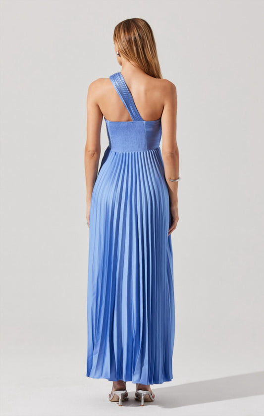 Astr - Rasya One Shoulder Pleated Maxi Dress