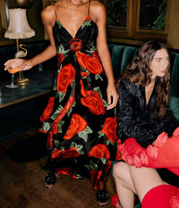 Farm Rio - Latin Roses Flower Layered Maxi Dress