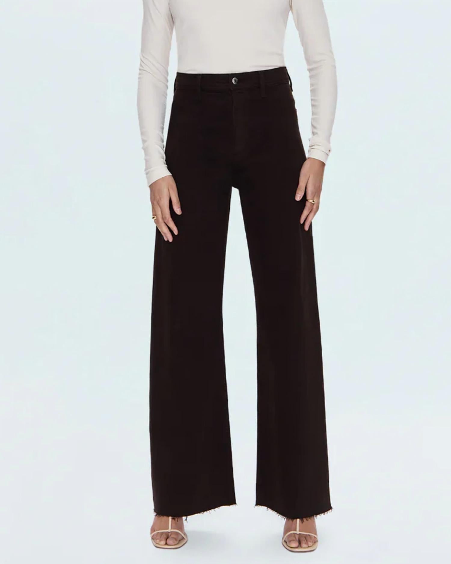 PISTOLA Penny High Rise Wide Leg Jean in mocha 1 - women's jeans