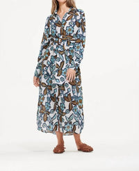 oneseason Jessie Oman Belted Maxi Dress in white - women's dress