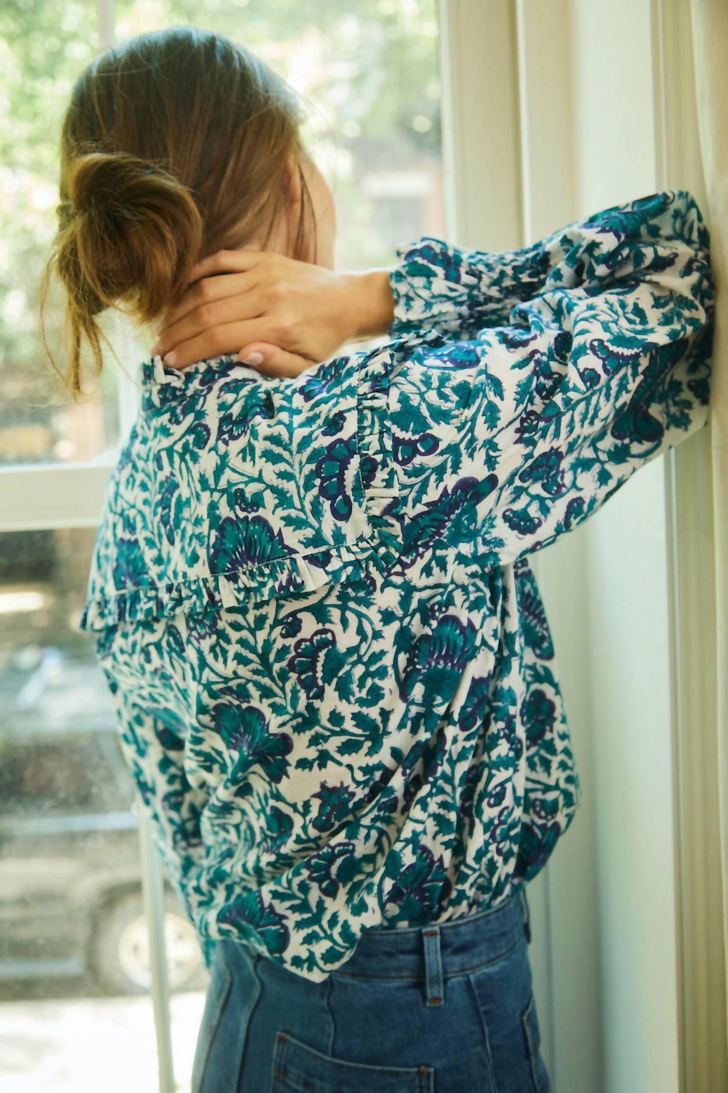 Ophelia & Indigo - Beth Floral Blouse Top