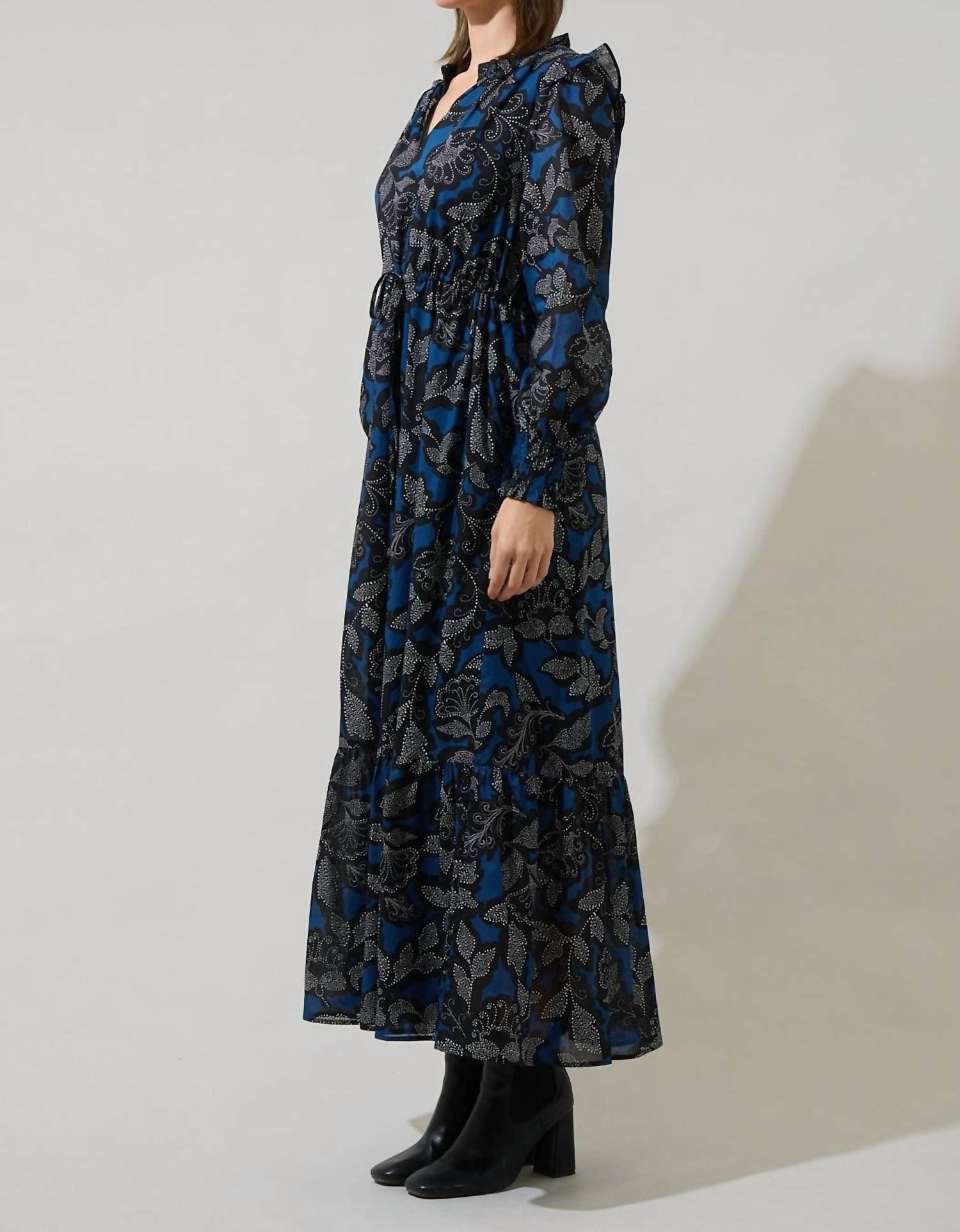 Sugarlips - Aurina Floral Ruffle Midi Dress
