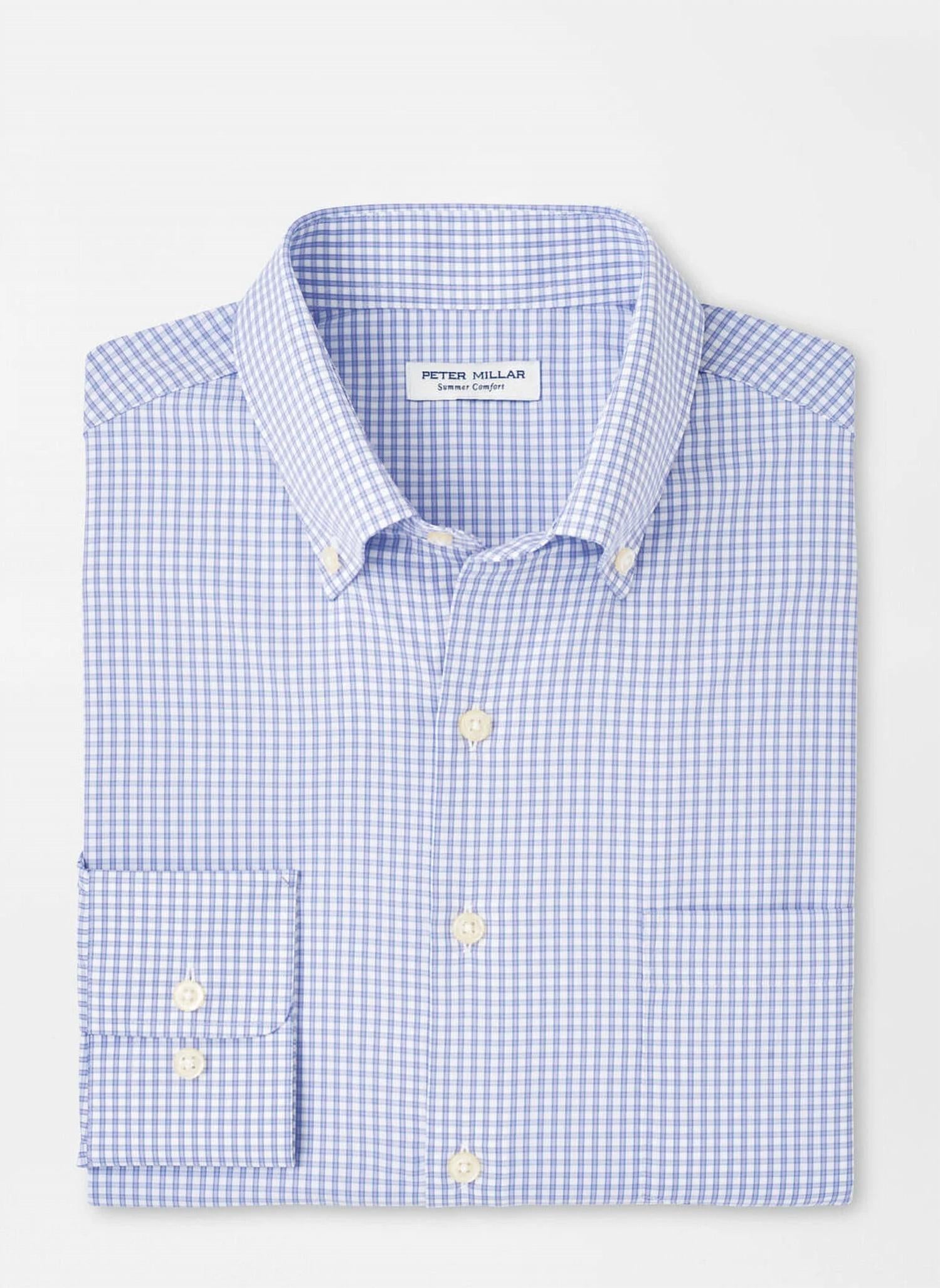 PETER MILLAR Derwent Performance Twill Shirt in wildflower - men's shirt - view 4