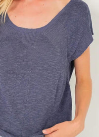 Stitchdrop - Karlie Stitch Cotton Short Sleeve Sweater Top