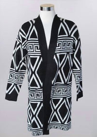 Keren Hart - Geometric Open Front Cardigan
