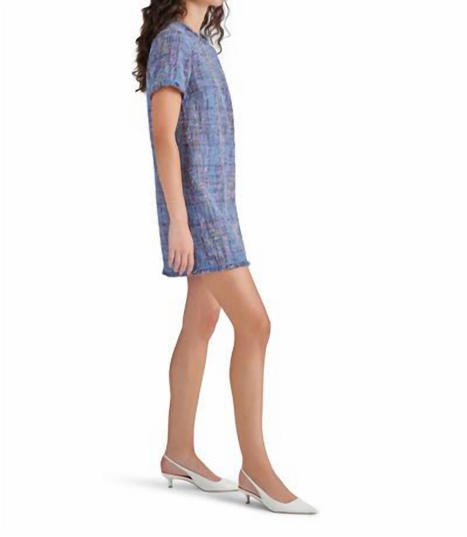 STEVE MADDEN Ria Dress in blue multi 2 - women's dress - detail view