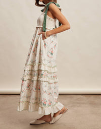 Listicle - Floral Smocked Tiered Maxi Dress