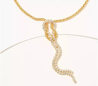 Diamonique - Popcorn Scarf Chain Necklace