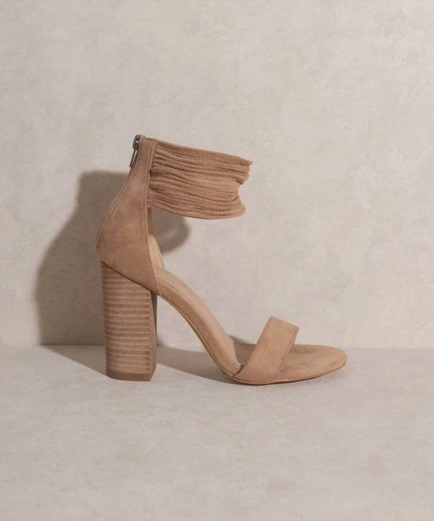 Oasis Society - Women's Blair Thick Ankle Strap Block Heels