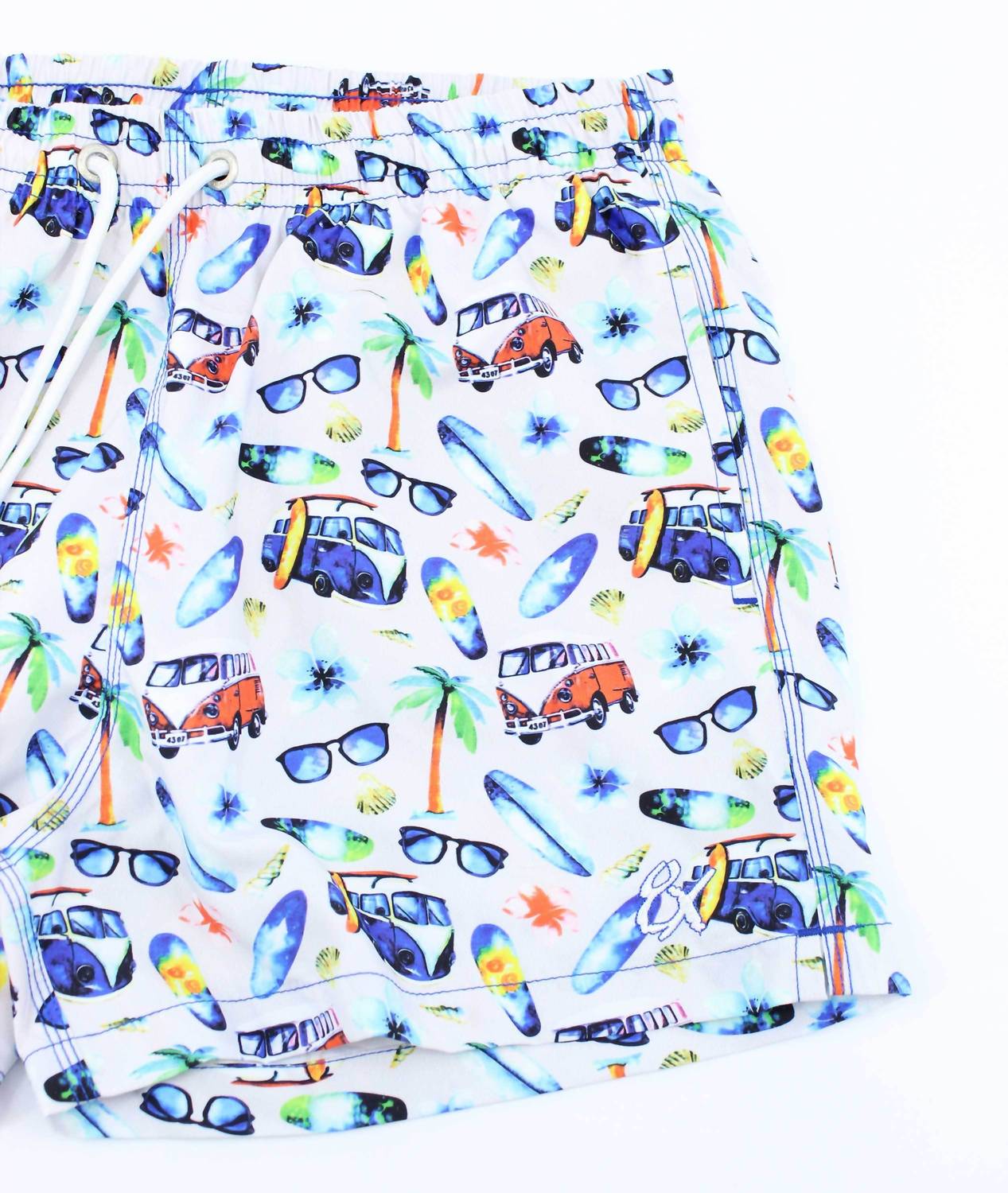 Eight X - Surf City Print Swim Trunks
