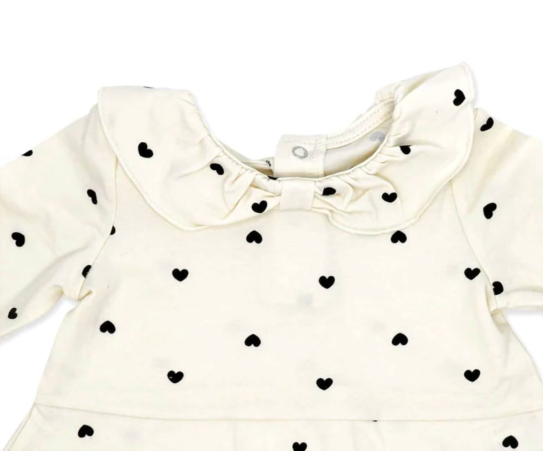 Rose Textiles - Girl's Scattered Hearts Pant Three Piece Set With Headband