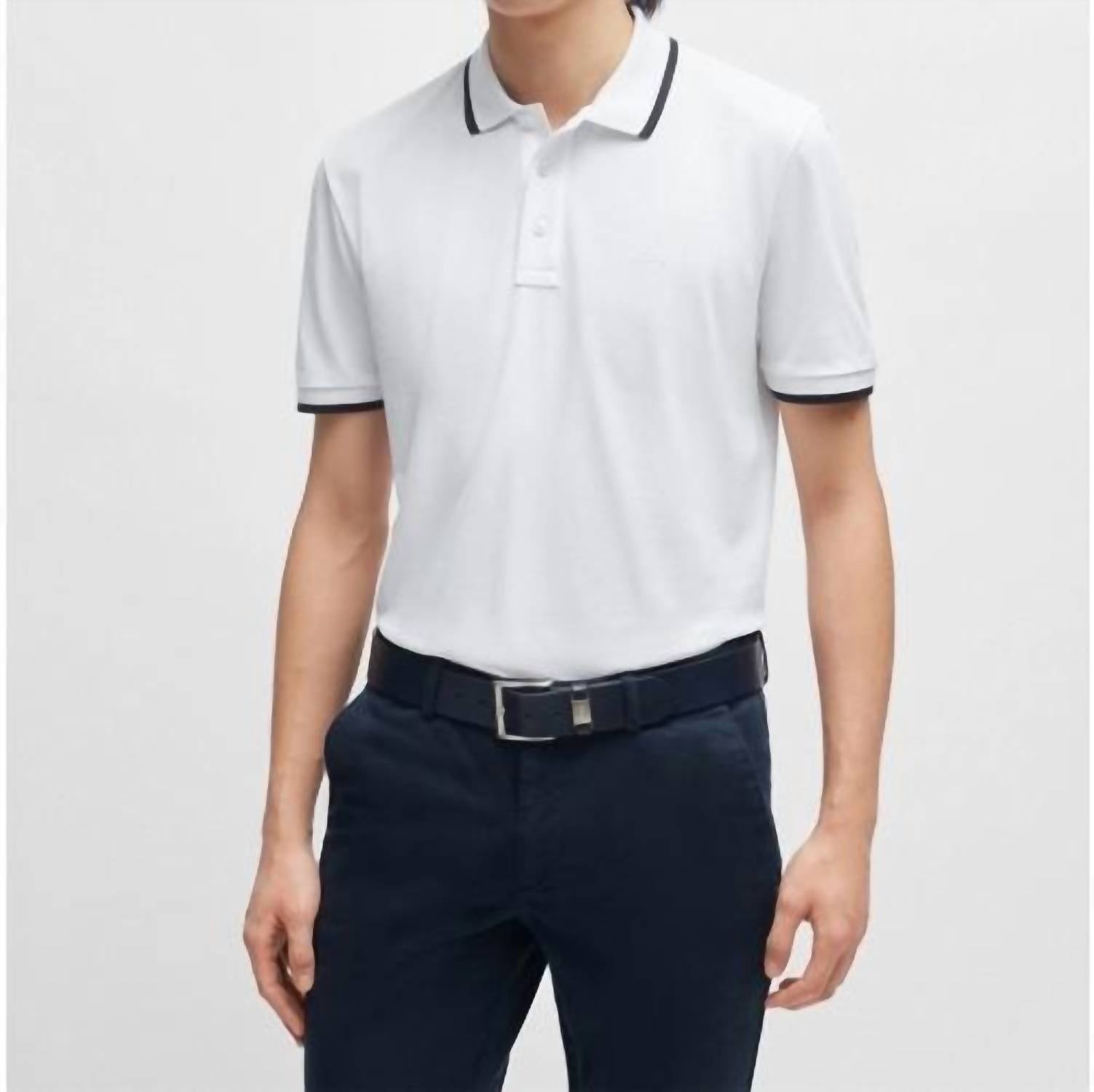 Hugo Boss - Parlay Polo Shirt Button-down Collated Short Sleeves