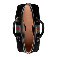 Gucci - Women's Ophidia Dome Suede Web Stripe Satchel Bag