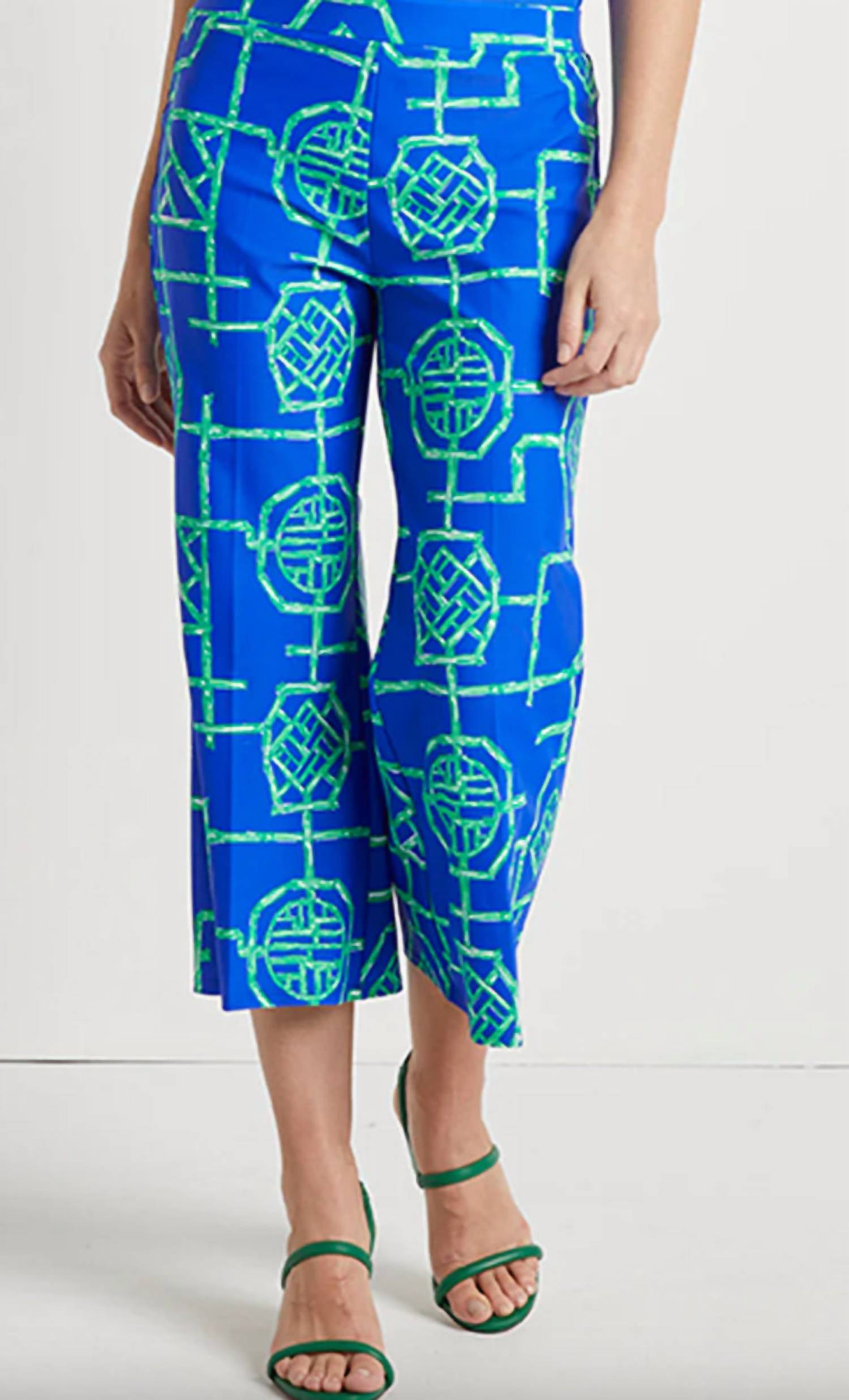 Jude Connally - Trixie Cropped Pant Bamboo Lattice