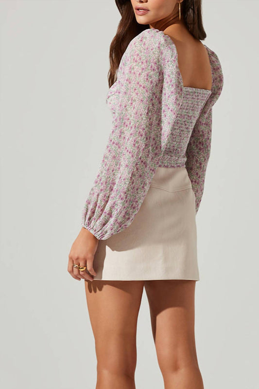 Astr - Plisse Print Blouse