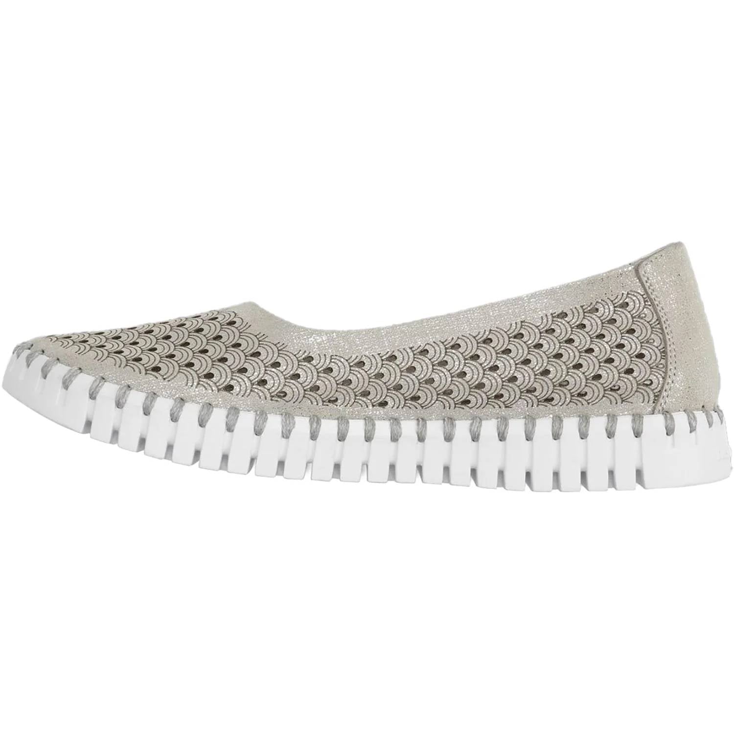 Ilse Jacobsen Women's Tulipu 0026 Shoes in silver - women's flats - detail view