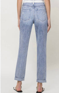 Vervet By Flying Monkey - Justice Two Tone Distressed Mom Jeans