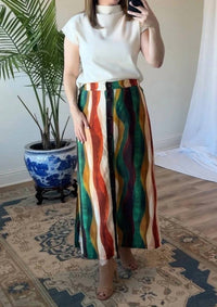 Willa Story - Fall Color Midi Skirt