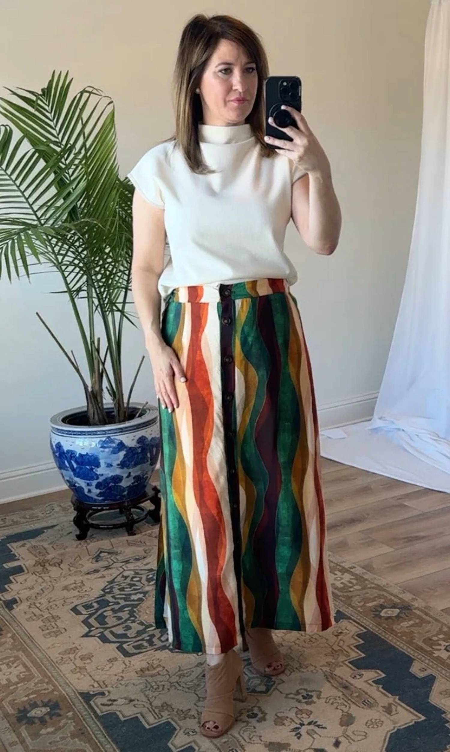 Willa Story - Fall Color Midi Skirt
