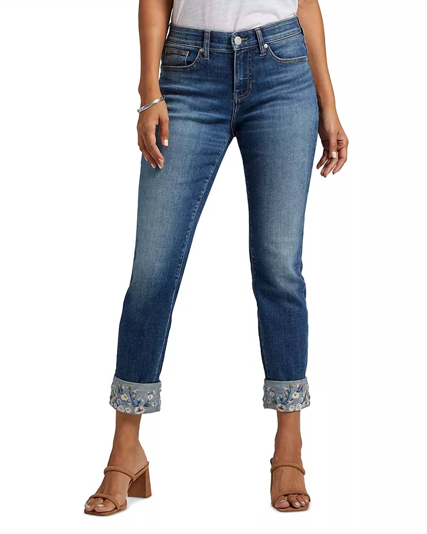 Jag - Women's Carter Mid Rise Slim Girlfriend Jeans