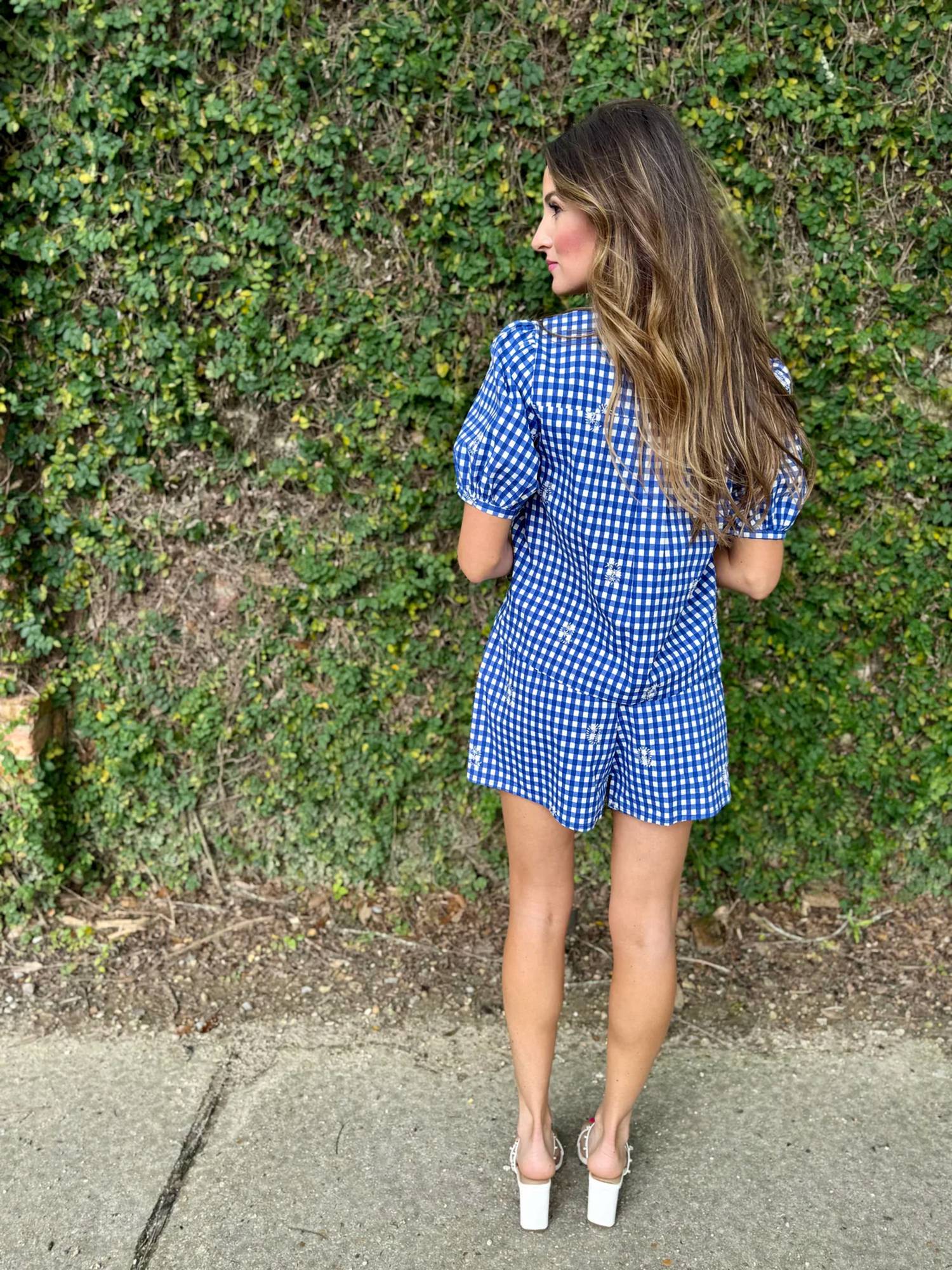 Meet Me In Santorini - Azure Lace Shorts