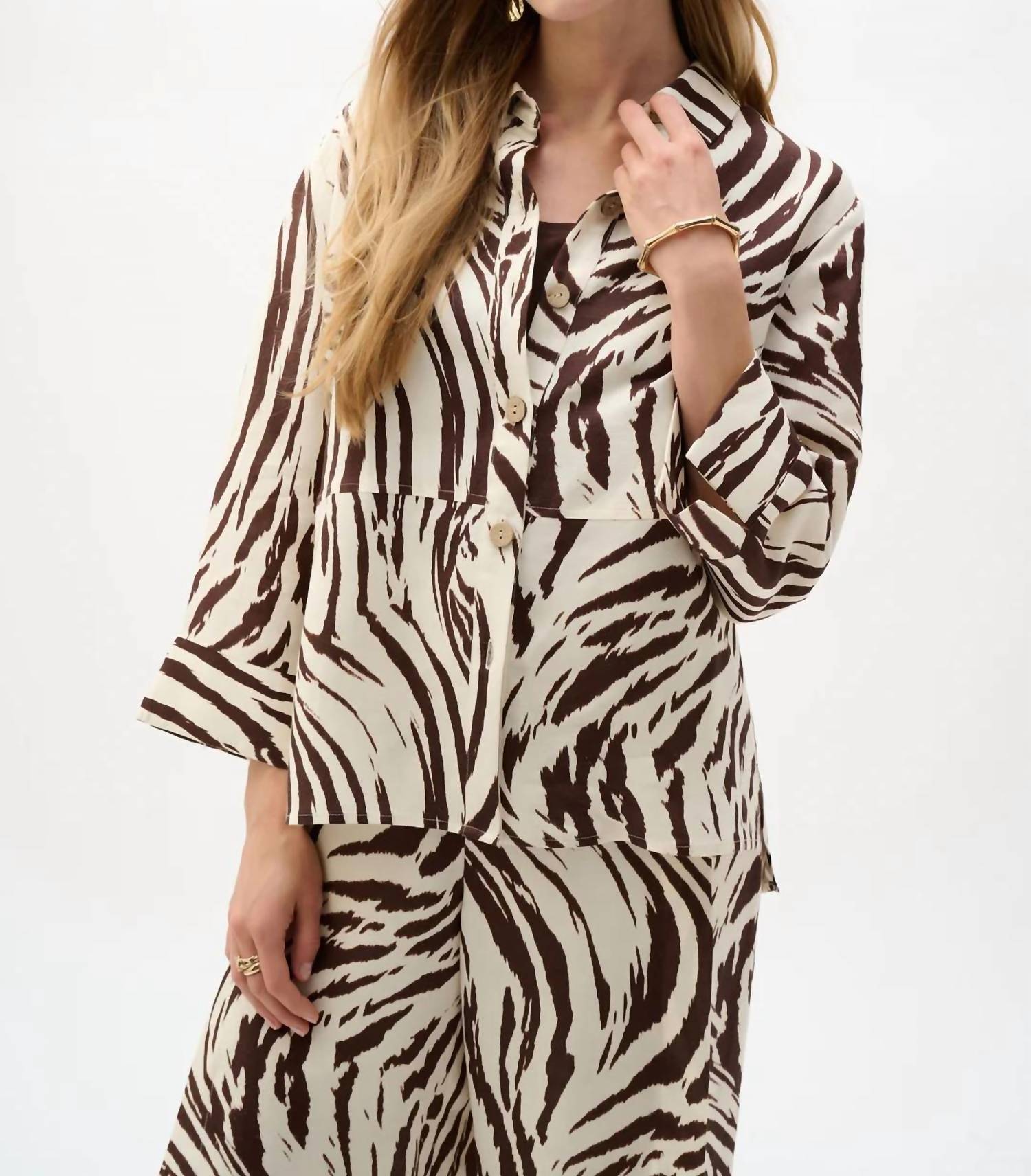 Joseph Ribkoff - ANIMAL PRINT A LINE BLOUSE