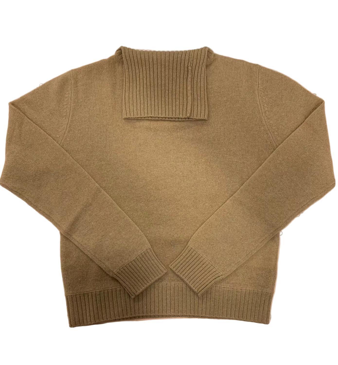 Jumper1234 Women's Lightweight Roll Collar Turtleneck Sweater in sandstone camel - women's sweater