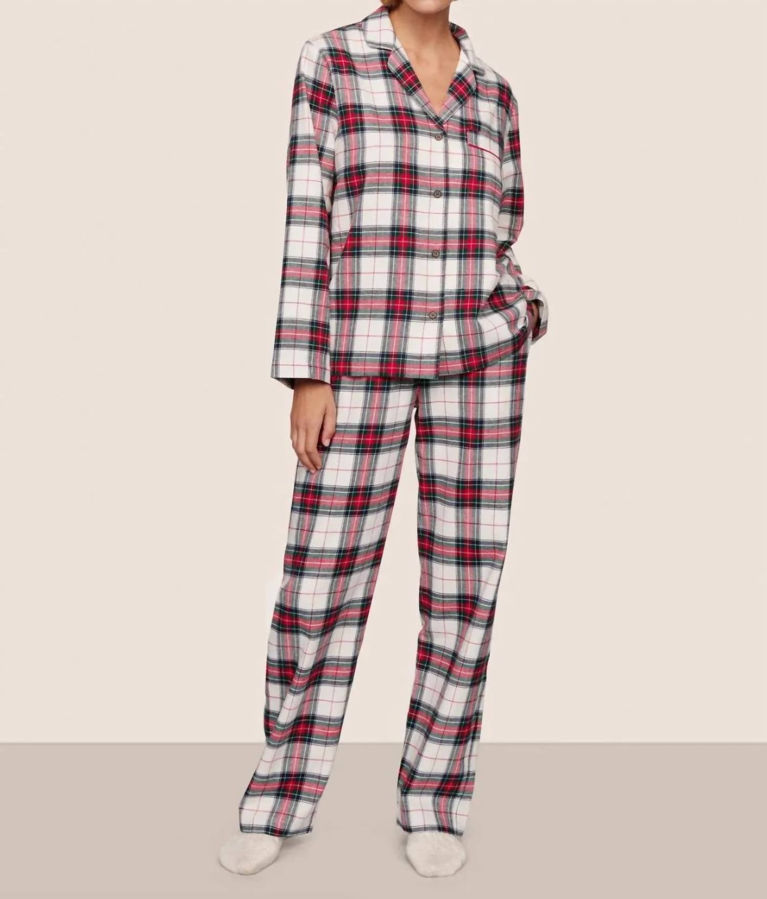 Eberjey - Flannel Long Pajama Set
