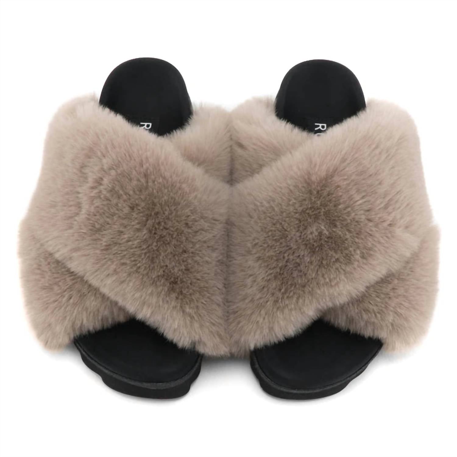 Roam - Women's Cloud Slippers With Faux Fur