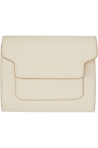 MARNI Women's Saffiano Leather Trifold Wallet in off white - women's bag