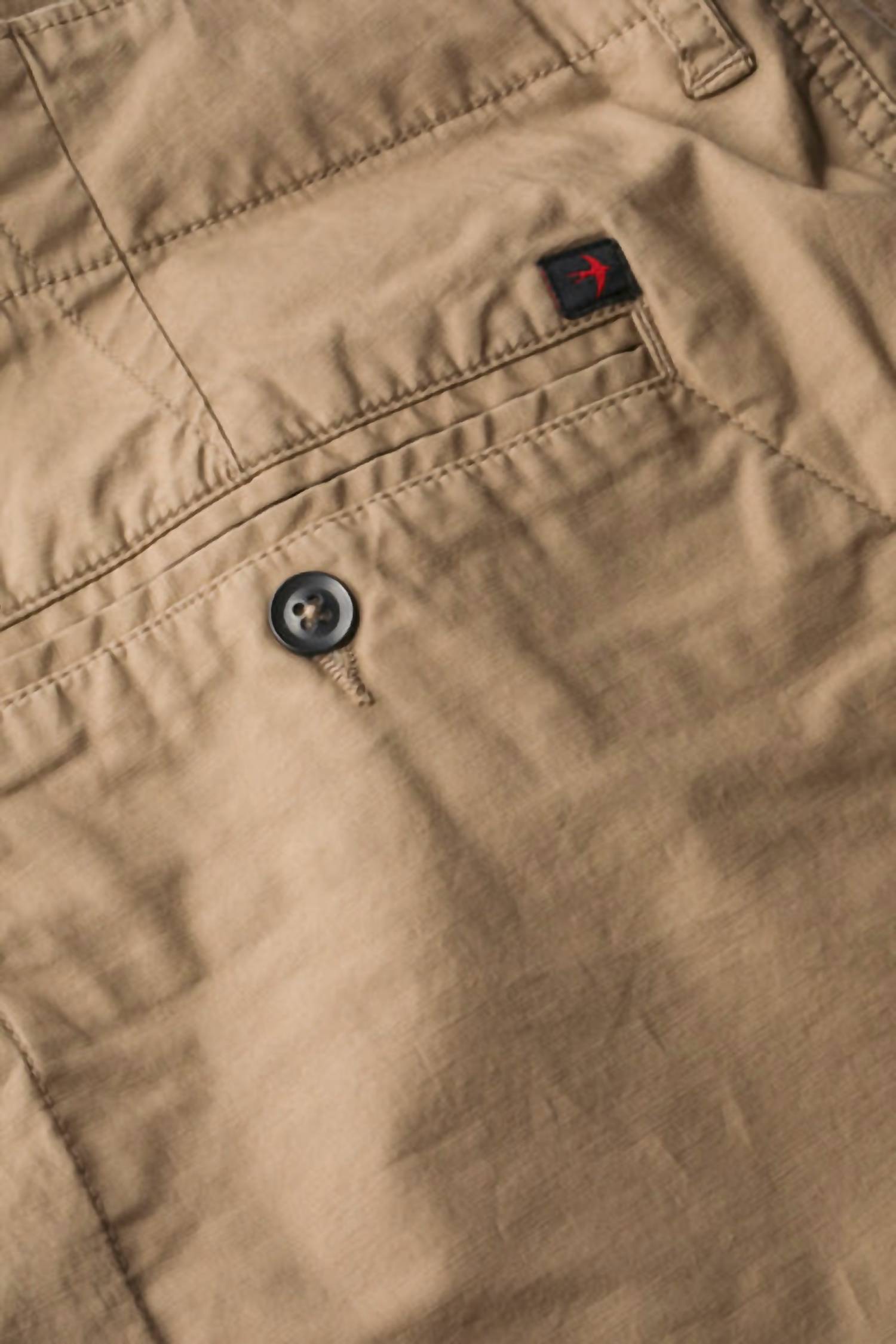 Relwen Men's Flyweight Flex Relaxed Tapered Chino in brit khaki - men's pants - alternate view