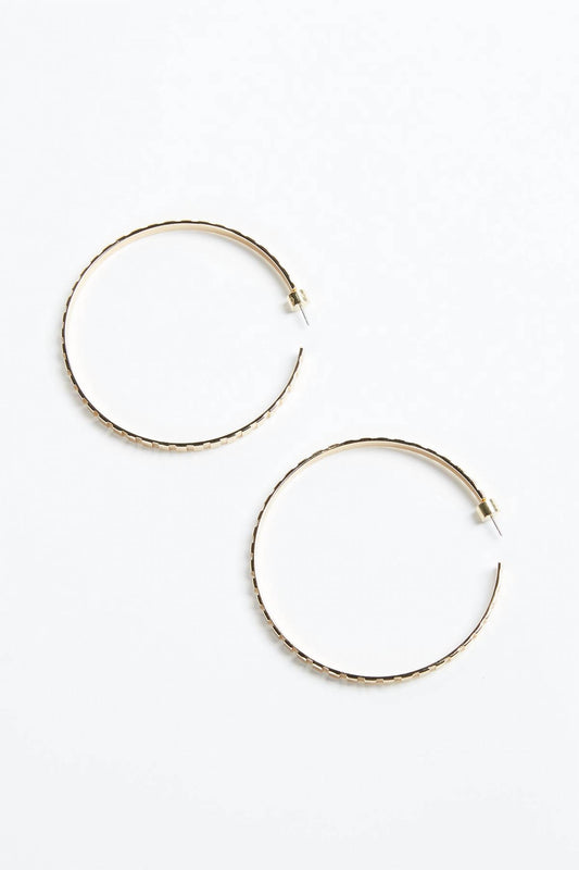 RECTANGLE STEP PATTERN HOOPS