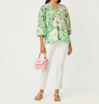 Lilly Pulitzer - LOURDES 3/4 SLEEVE COTTON TOP