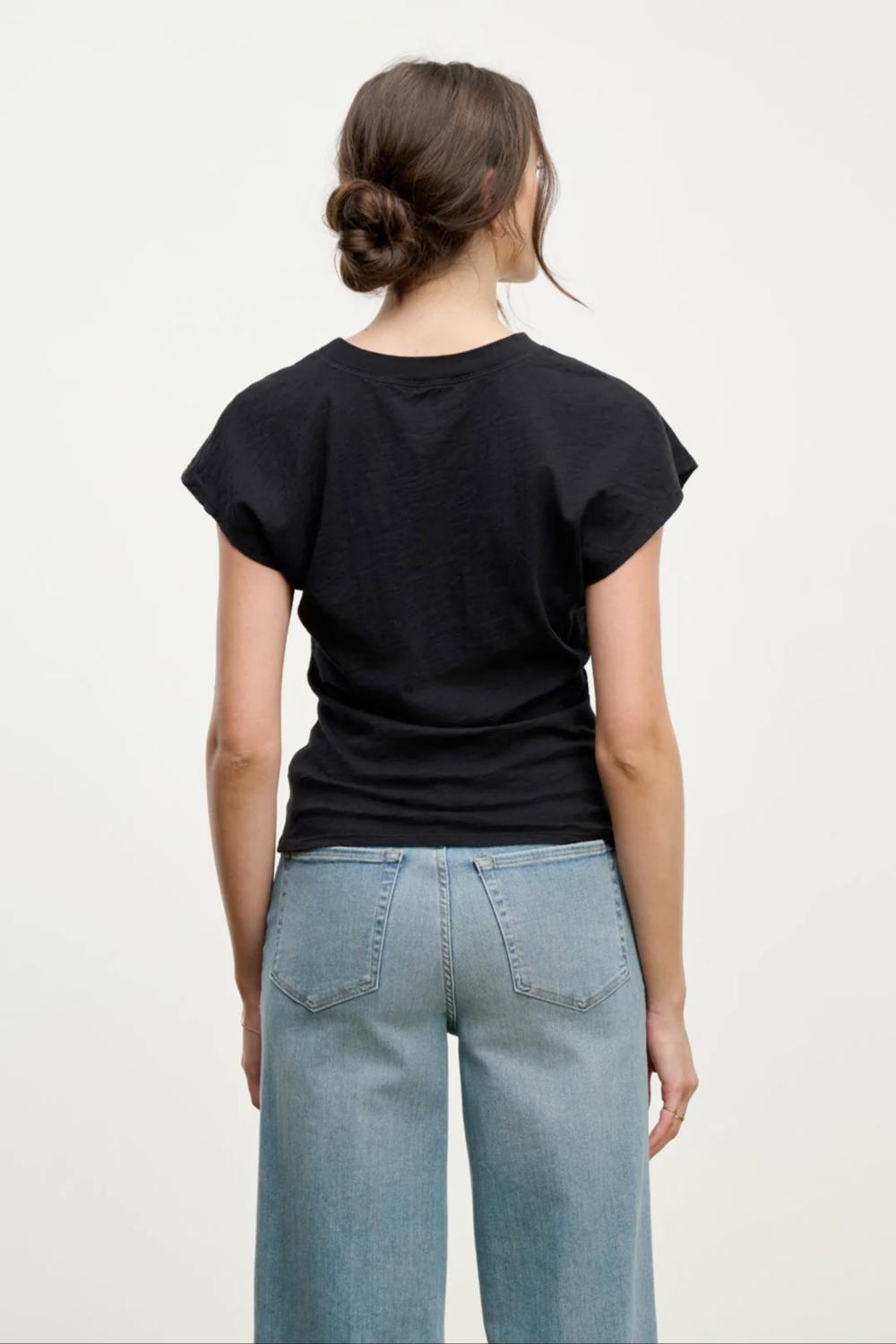 Velvet by Graham & Spencer Sterling Top in black - women's t-shirt - alternate view