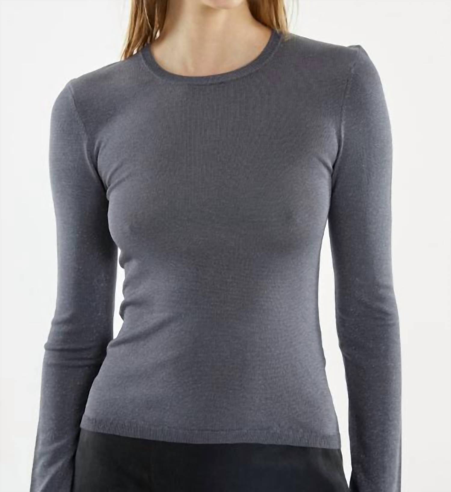 Third Form - Glimmer Knit Long Sleeve Crew Top