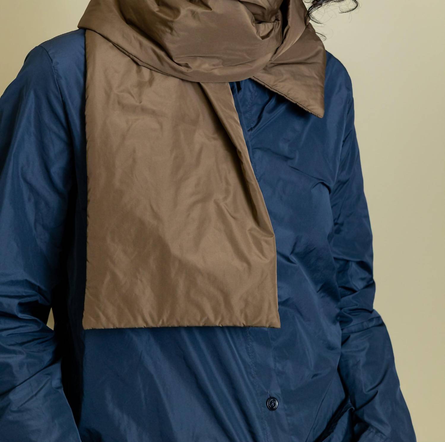 Katharina Hovman Puffy Long Scarf in cigar - women's scarf