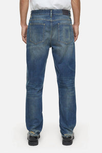 CLOSED X-lent Tapered Relaxed Jeans in mid blue - men's jeans - detail view