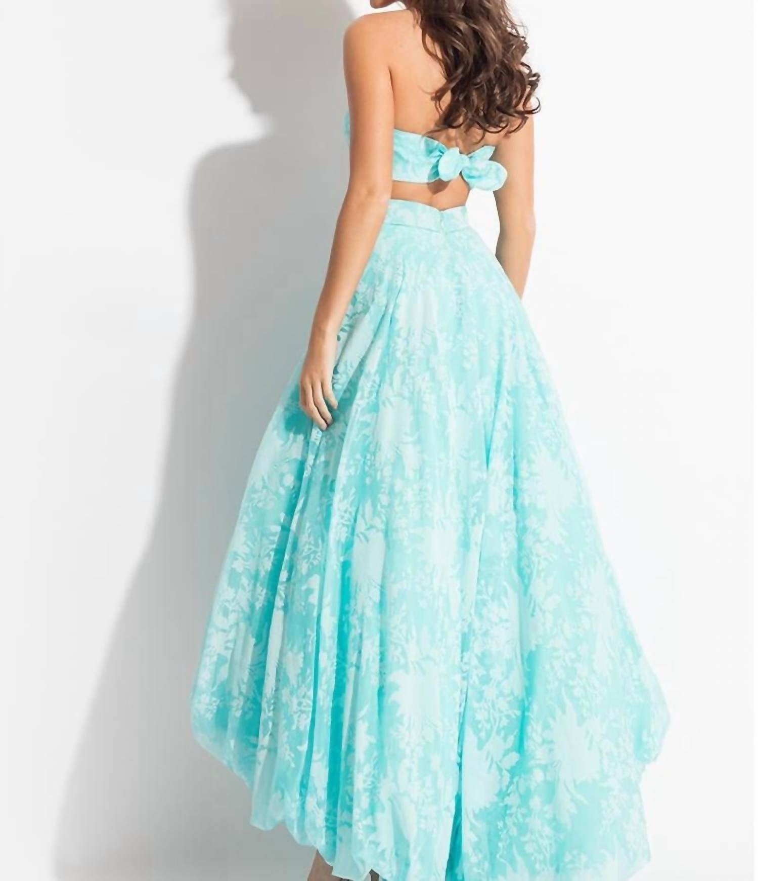 Rachel Allan - High Low Burnout Bubble Prom Gown