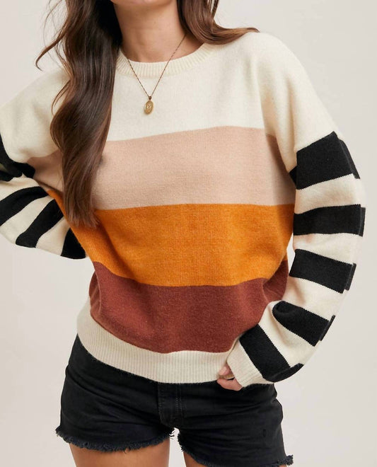 Bluivy - Color Block Crew Pullover
