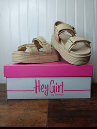 Corkys Footwear - Women's Go For It Raffia Platform Sandal