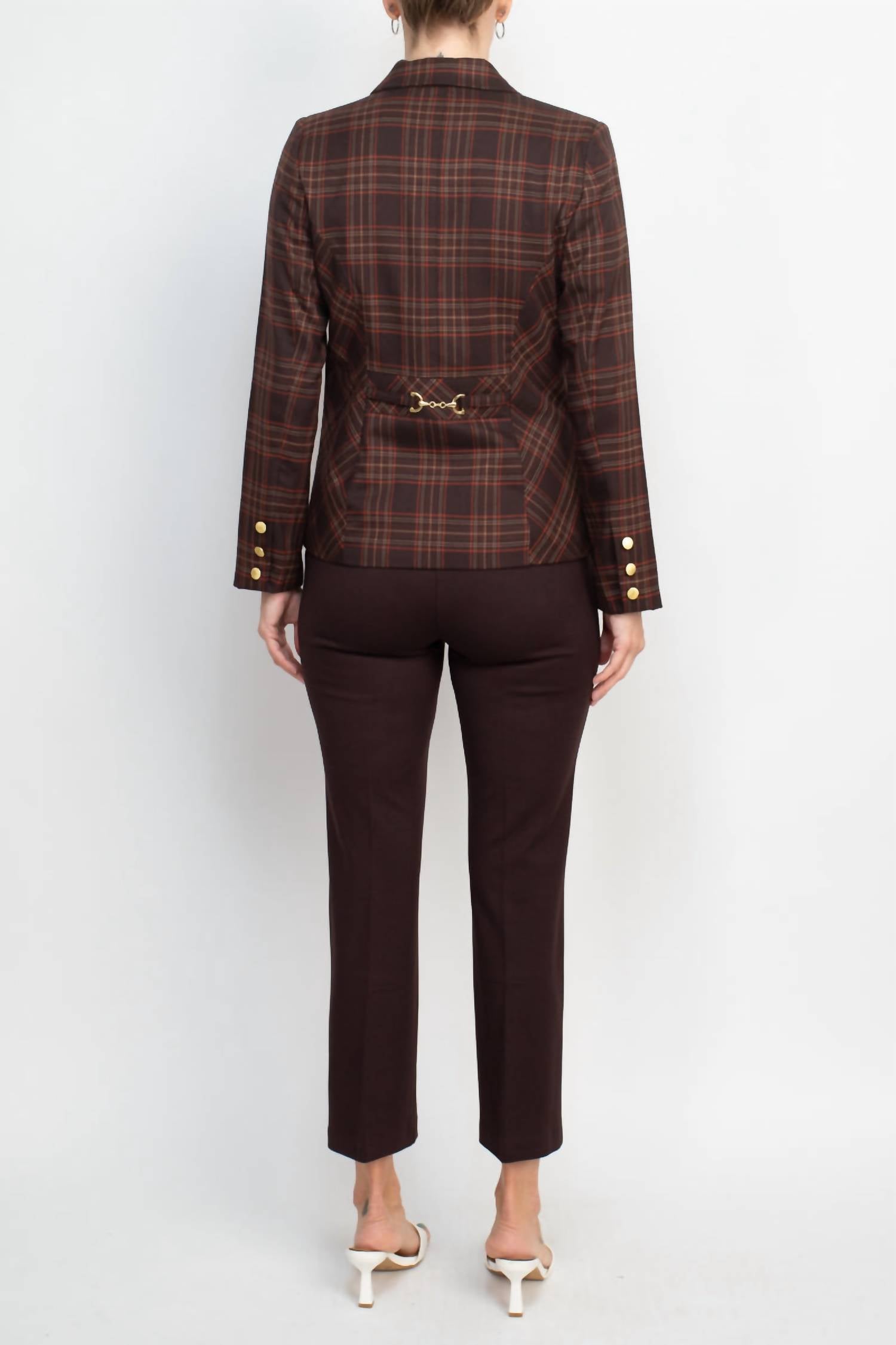 Nanette Lepore - Notched Collar Jacket With Ponte Pants Set