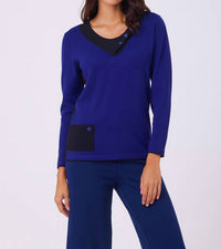 Angel Apparel - Button Cowl Neck Pullover