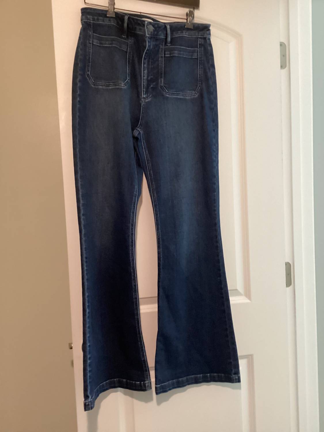 sneak peek Women's Clarkson Flare Jeans in dark wash 1 - women's jeans