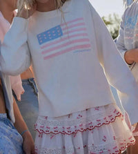 Loveshackfancy - Ty Cotton Flag Pullover Sweater