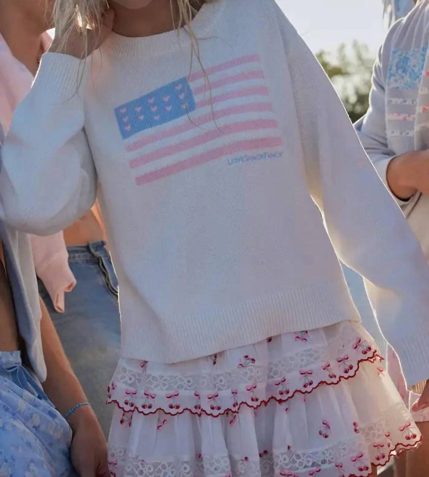 Loveshackfancy - Ty Cotton Flag Pullover Sweater